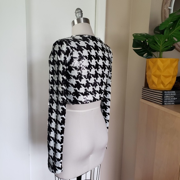 Stylish Sequins Crop Top Size Small - Picture 7 of 14